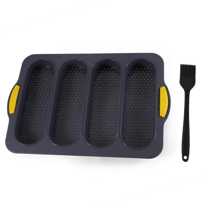 

Силиконовая форма для выпечки Складная форма для хлеба Жаростойкая для булочек для гамбургеров, хот-догов, багетов, вафель, DIY кухонный инструмент, ресторан