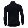 Men Coat Solid Color Slim Streetwear Zipper Ribbed Bottom Sweatshirt for Daily Wear