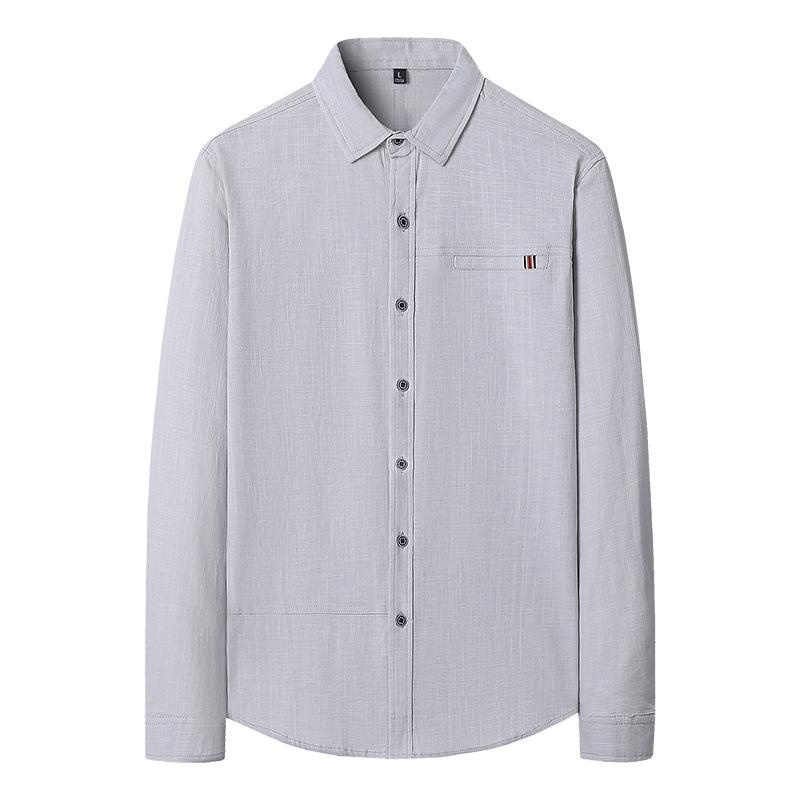 Men's Long-sleeved Shirt Spring Slim Thin Inch Shirt Professional Casual Iron-free Anti-wrinkle Shirt Men