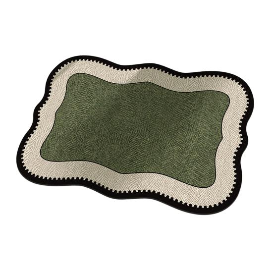 Bathroom Door Mat Super Absorbent Bath Mat Retro Bathroom Rug with Anti-Slip Bottom Diatomaceous