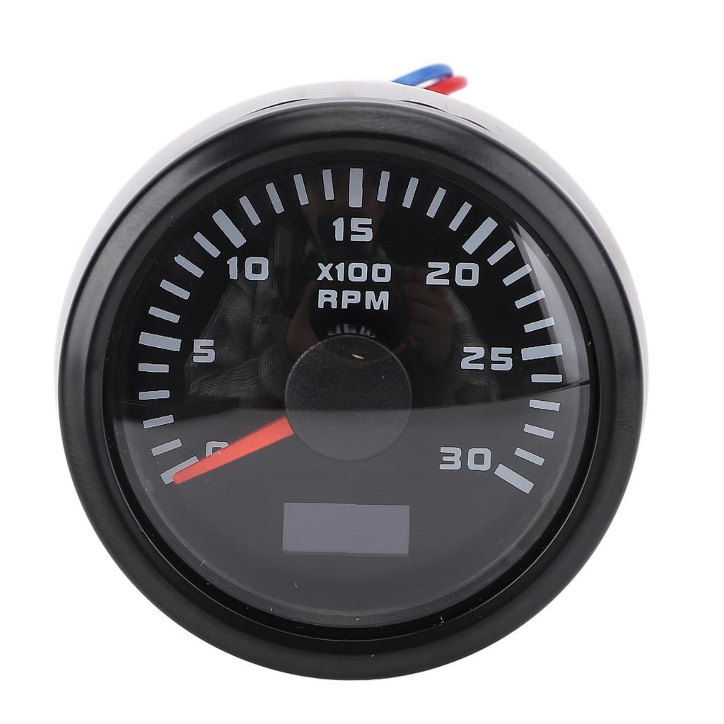 52mm Tachometer 3000RPM DC 9 To 32V 7 Color Backlight with Hour Meter for Truck Tractor Car Boat