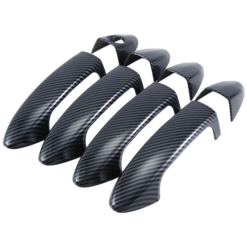 AA92-Car Exterior Door Handle Cover Sticker For Ford Fiesta 2009 2010 2011 2012 Accessories Carbon Fiber