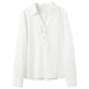 SanCai Women's Faux Two-Piece Lapel Shirt