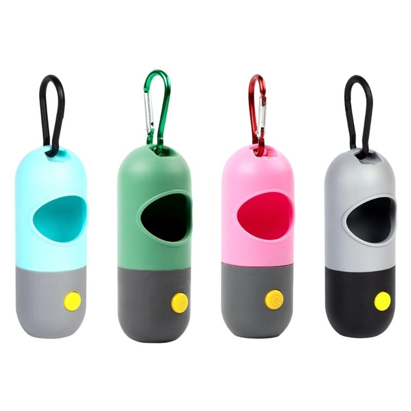 LED Illuminated Dog Poop Bag Dispenser for Safe Nighttimes Dog Walks Ensuring Pet Safety and Easy Bag