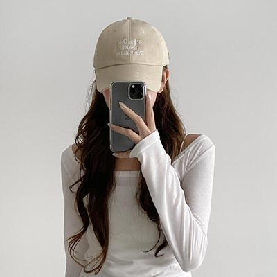 Unisex podstawowa czapka z daszkiem z napisem, mały rozmiar ac-9466c