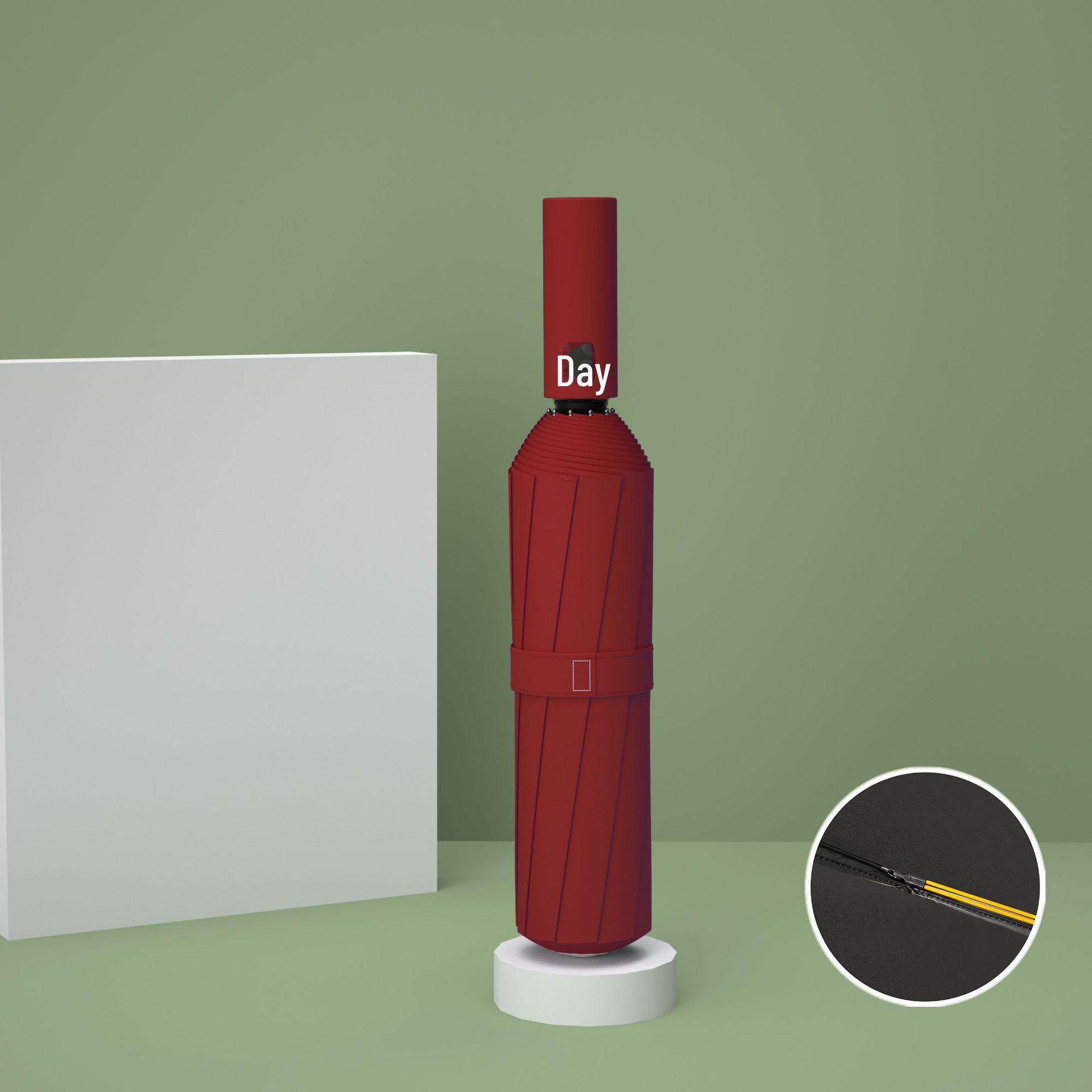 

Складной зонт от солнца с защитой от ультрафиолета черного цвета - женский солнцезащитный козырек с защитой от ультрафиолета и фирменным логотипом