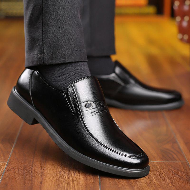 % Men's Leather Shoes Spring and Autumn New Business Casual Leather Shoes Leather Medium