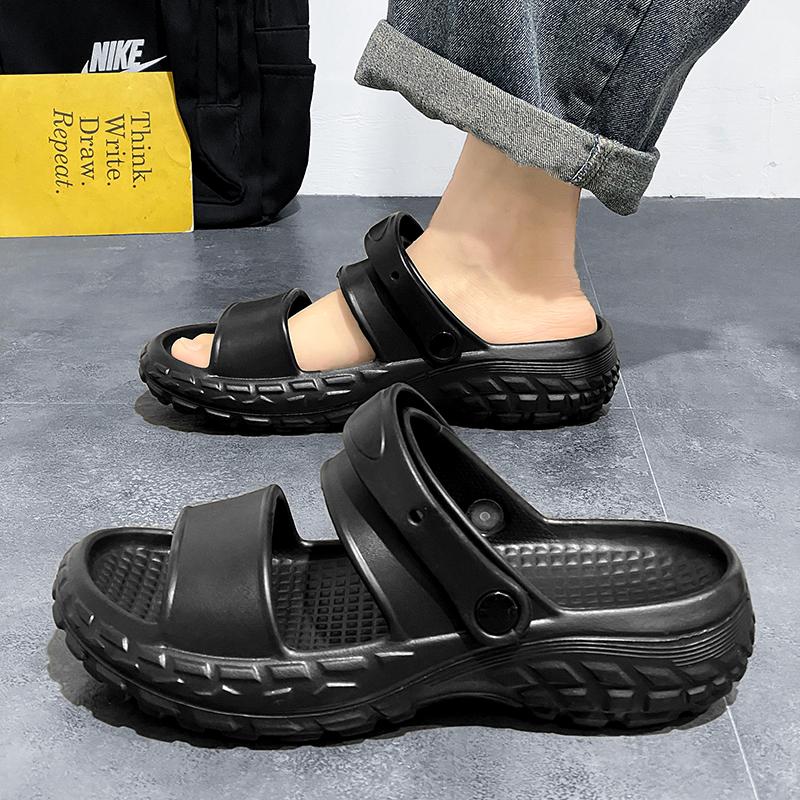 Flat sandals Slippers for men Shoes for men Wear-resistant Soft and comfortable Non-Slip Indoor and outdoor Beach Thick bottom