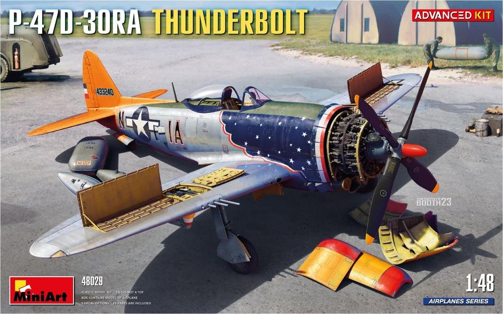 Miniart scale American Thunderbolt Advanced Kit Plastic Model Kit MA48029 1/48 P-47D-30RA