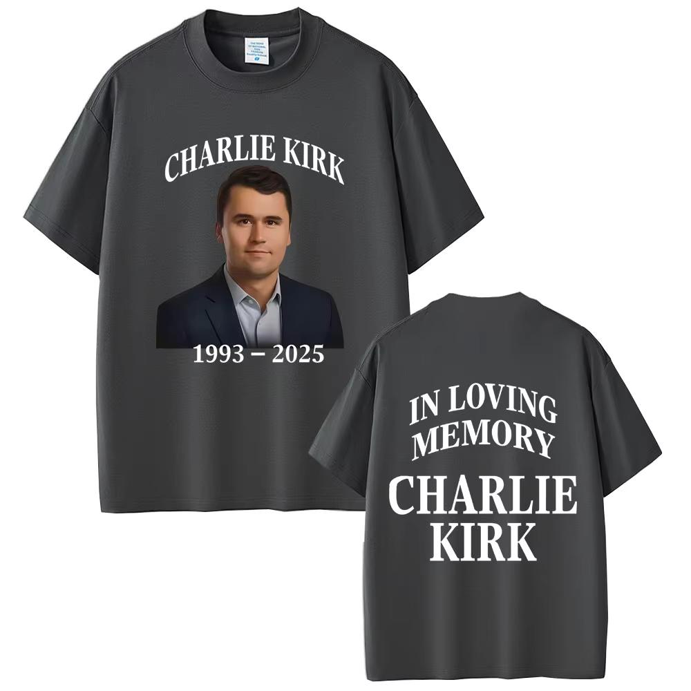 In Loveing Memory Charlie Kirk Freedom Tshirt Men Women Tribute Memorial American Hero Tee Patriotic Activism Shortsleeved Top