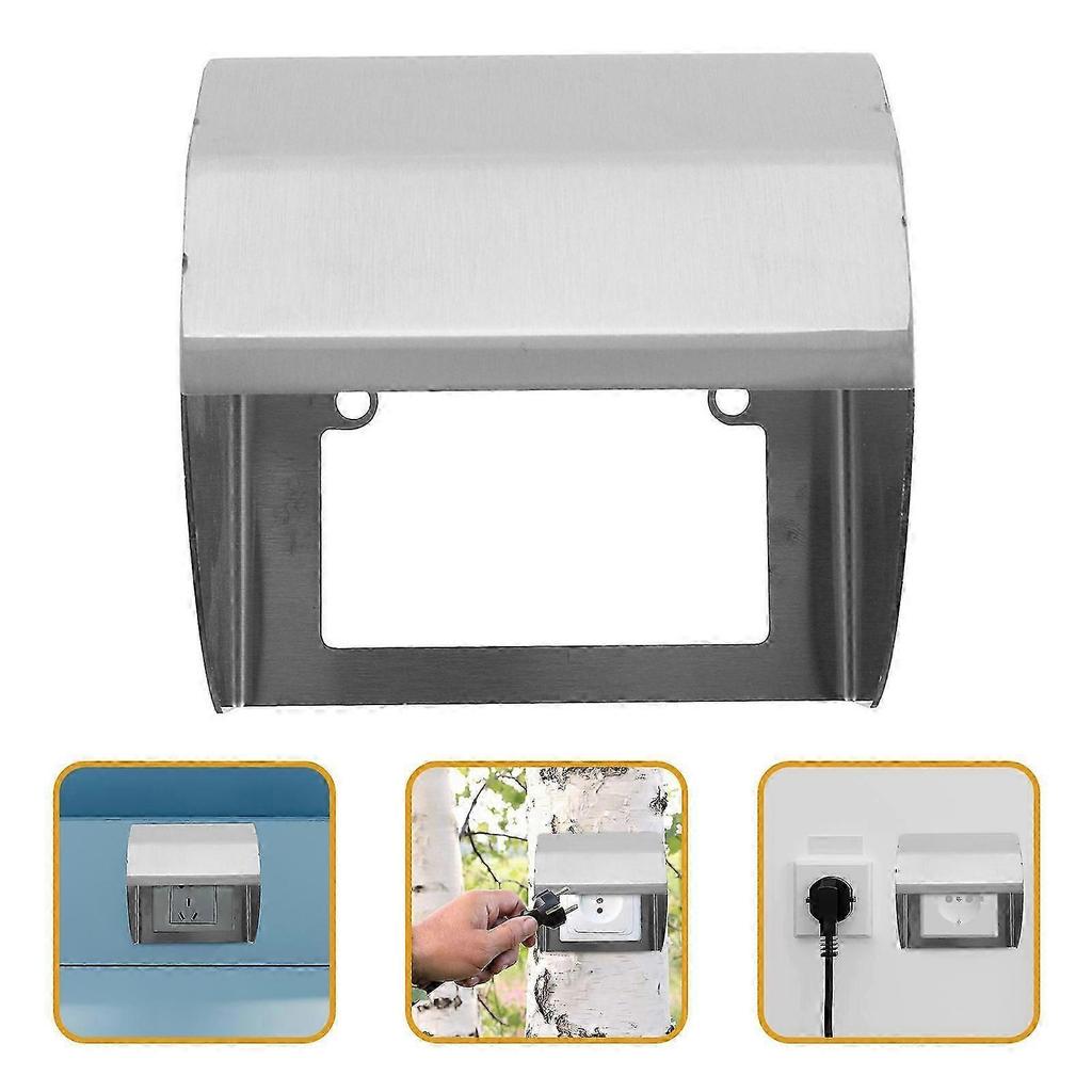 5-Pack Outdoor Charging Port Rain Cover, Stainless Steel Protective Cap, Weatherproof for Doorbell Switches, Sockets, EV Charging Ports