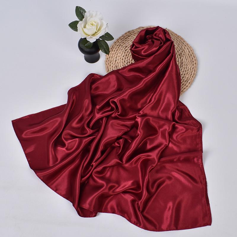 90cm Silk Scarf Scarftop Headwraps For Woman Fashion Four Seasons Hair Accessories Hijab Foulard Bandana Femme Headscarf
