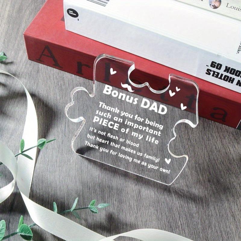 Bonus Dad Acrylic Plaque - Best Dad Ever Gift from Daughter/Son