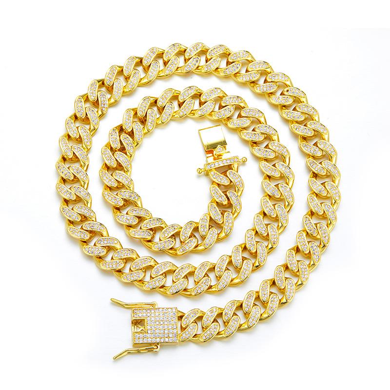 

POMOiii Европа и Америка хип-хоп с цирконием позолоченный хип-хоп персонализированный сто одинаковых подарков мужское ожерелье-браслет