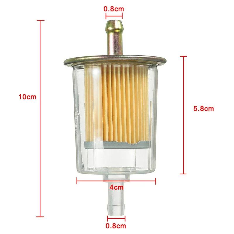 1/5 Pcs Inline Gas Petrol Fuel Filter 8mm 3/8" Pipe Motorcycle Dirt Quad Bike Fuel Filter Universal Motorcycle Accessories