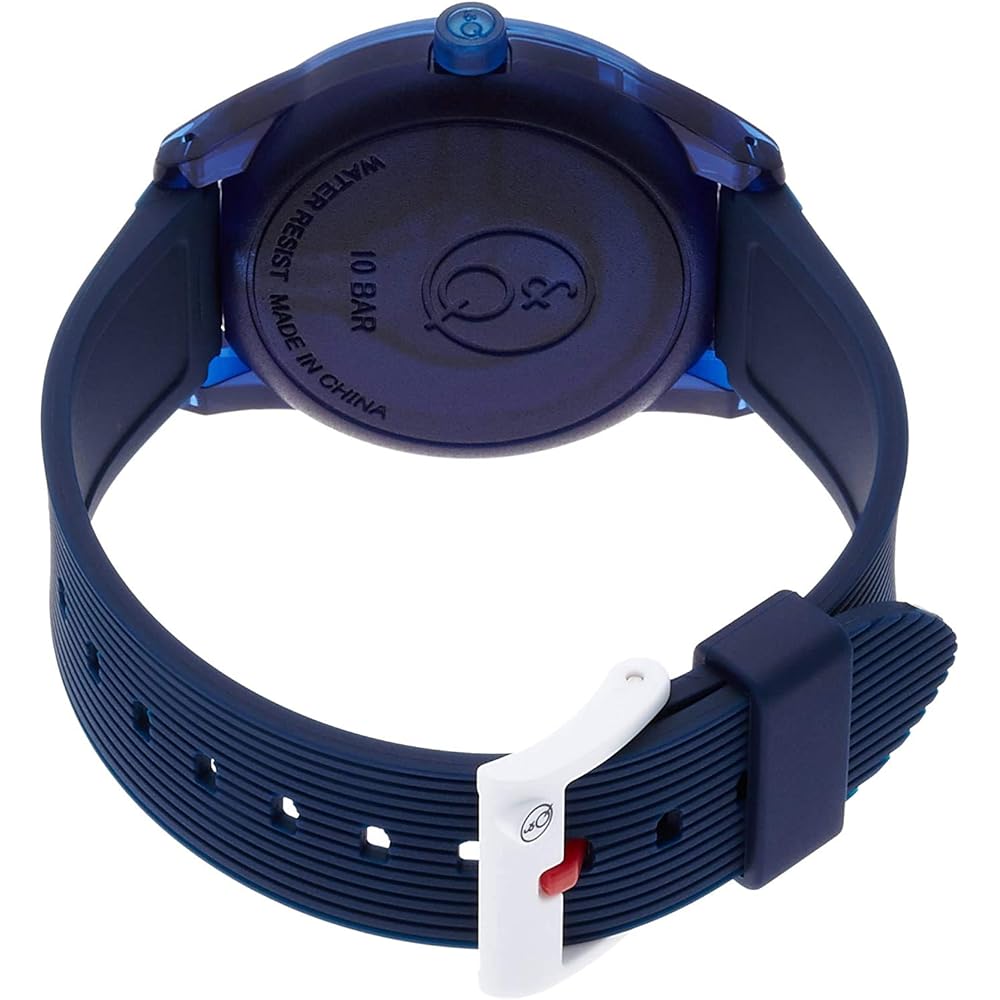 Q&Q SmileSolar Men's Solar-Powered Analog Watch with Waterproof Urethane Strap, Navy Blue, RP10-004