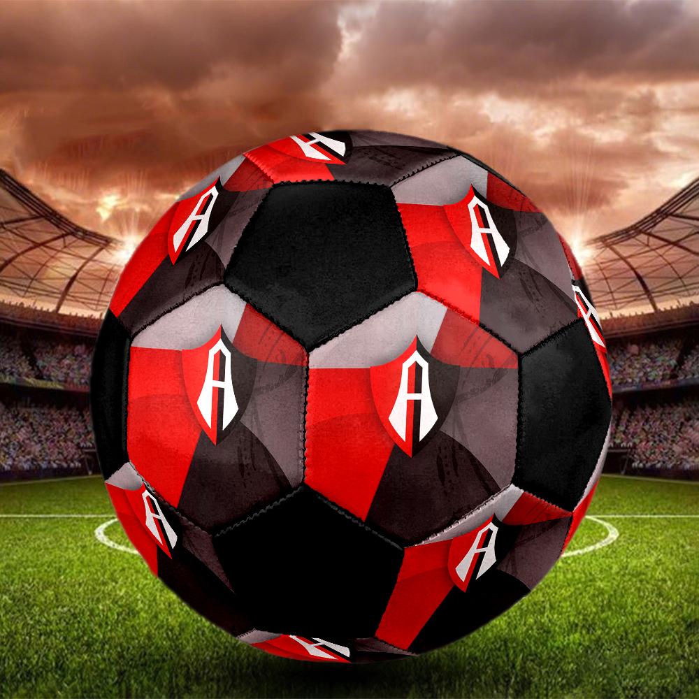SIZE 5 Atlas Football Club Soccer Ball Colorful All Ages Machine Stitched PVC Competition Ready Durable High-Bounce
