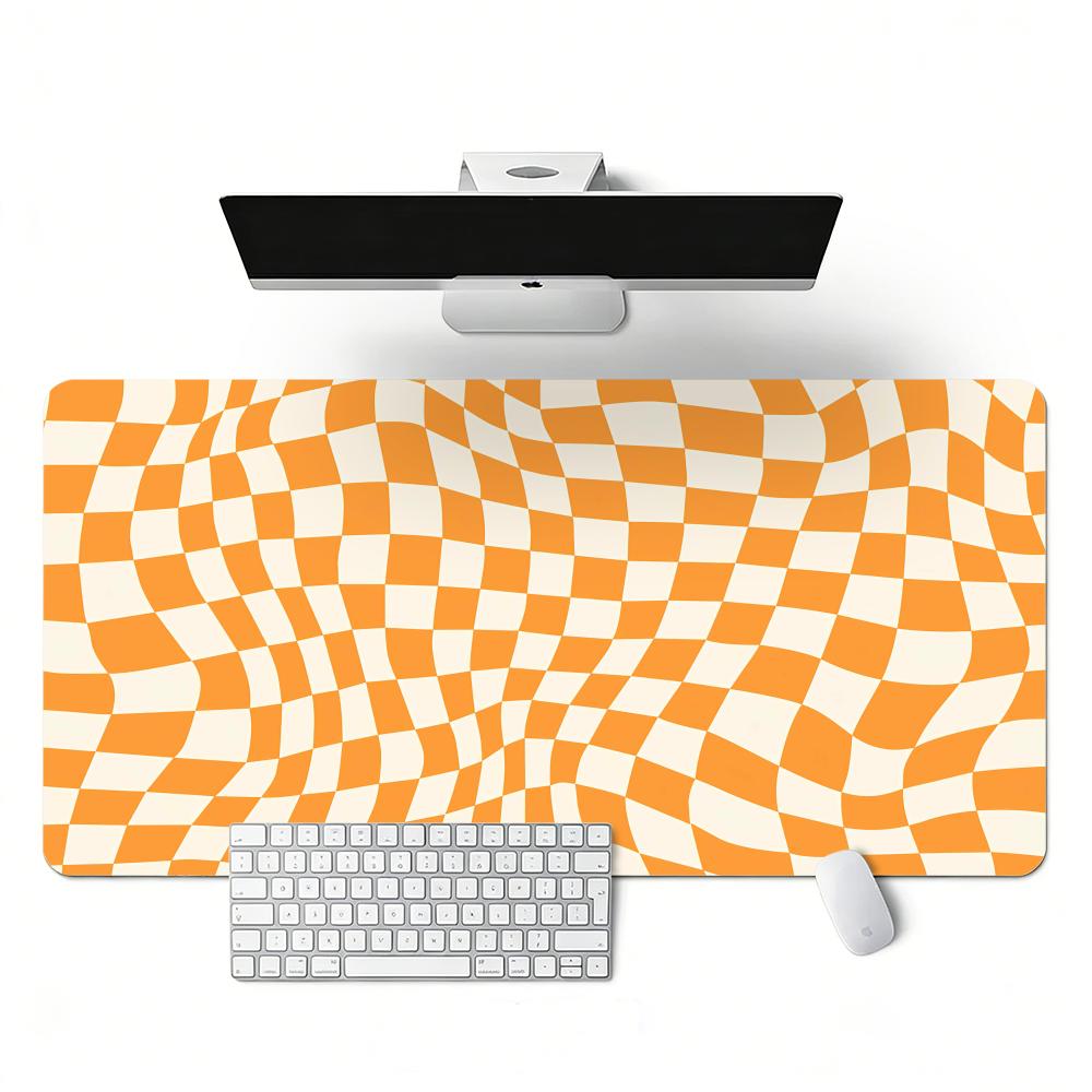 Colorful Checkered Pattern Large Gaming Mouse Pad XXL 90x40 Non-slip Rubber Keyboard Mats Computer Laptop Office Cute Desk Decor