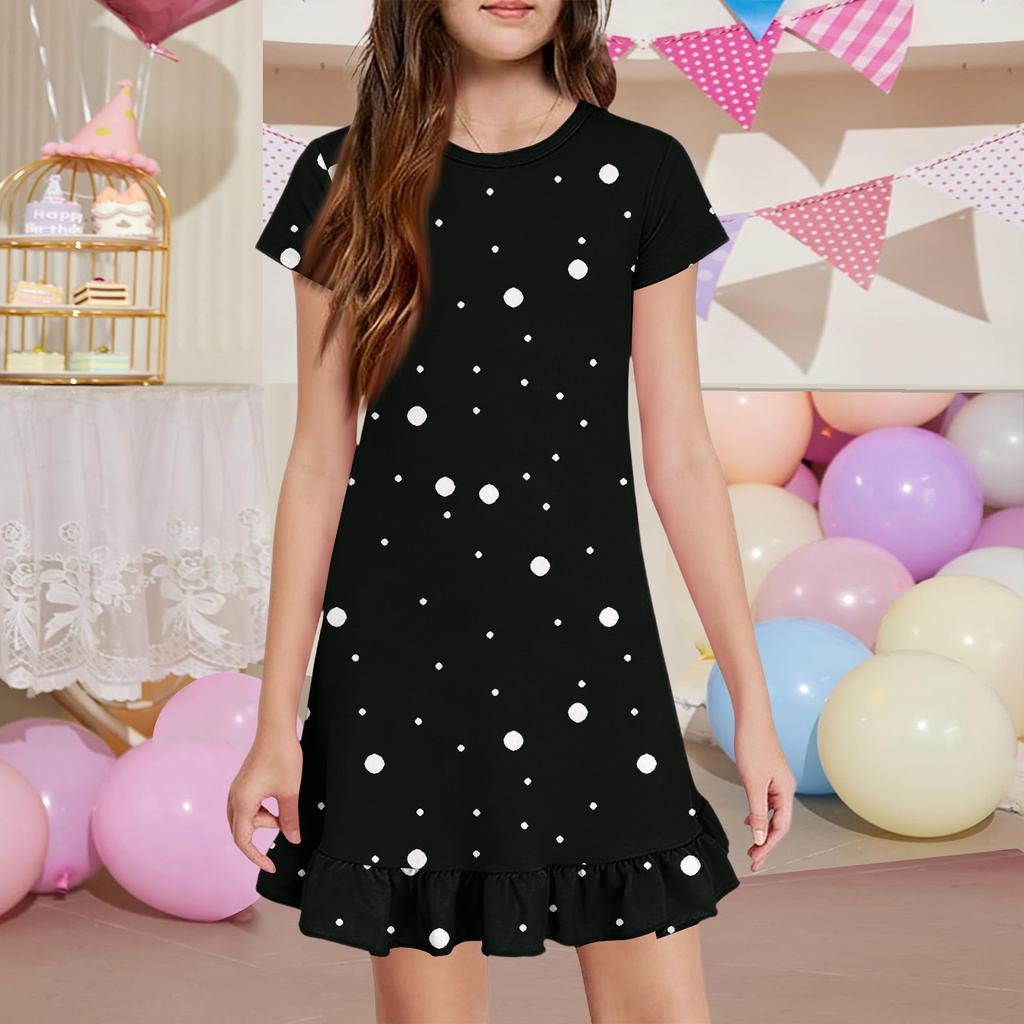 Girls' Pocket Dress - Short Sleeve Loungewear