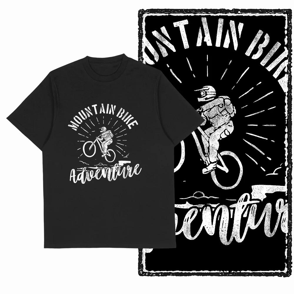 2026 Black Mountain Bike Adventure Match Graphic Tshirt Grunge Print Soft Cotton Short Sleeve Unisex Casual Daily Tee