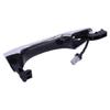 Automotive 2016-2024 Exterior Pull Handle Assembly, Silver-Tone Finish with Mounting Structure and Electrical Lead