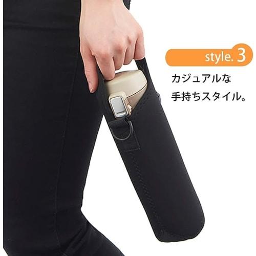 Tone Water Bottle & Mug Bottle Accessory Bottle Cover Shoulder Bag TC-22 (Checked Black)