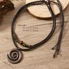 Collana in Pelle da Donna Stile Bohemien - Gioiello con Ciondolo Vintage Fatto a Mano