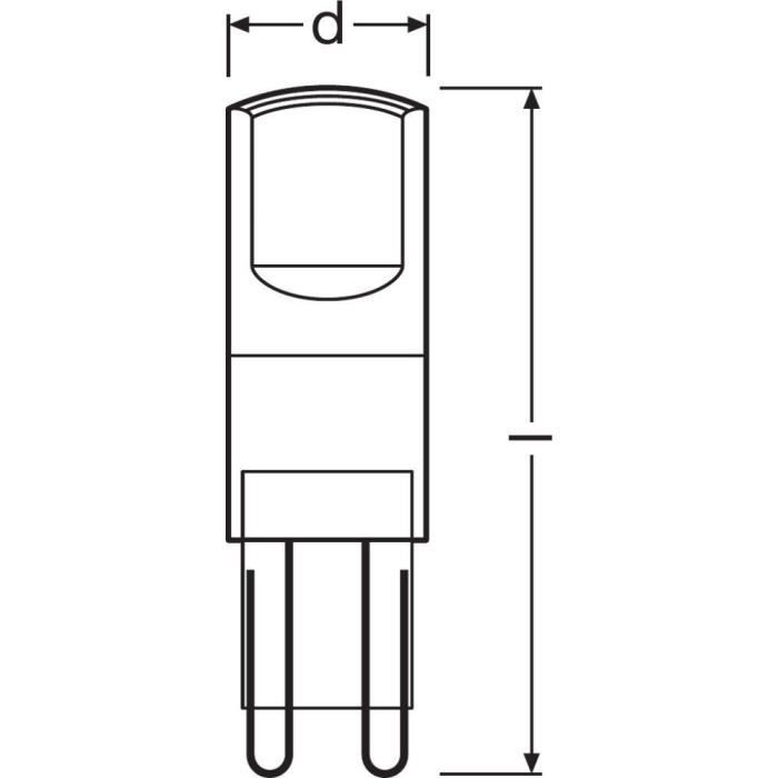 OSRAM Ampoule LED Capsule Claire 2,6W=30 G9 Froid