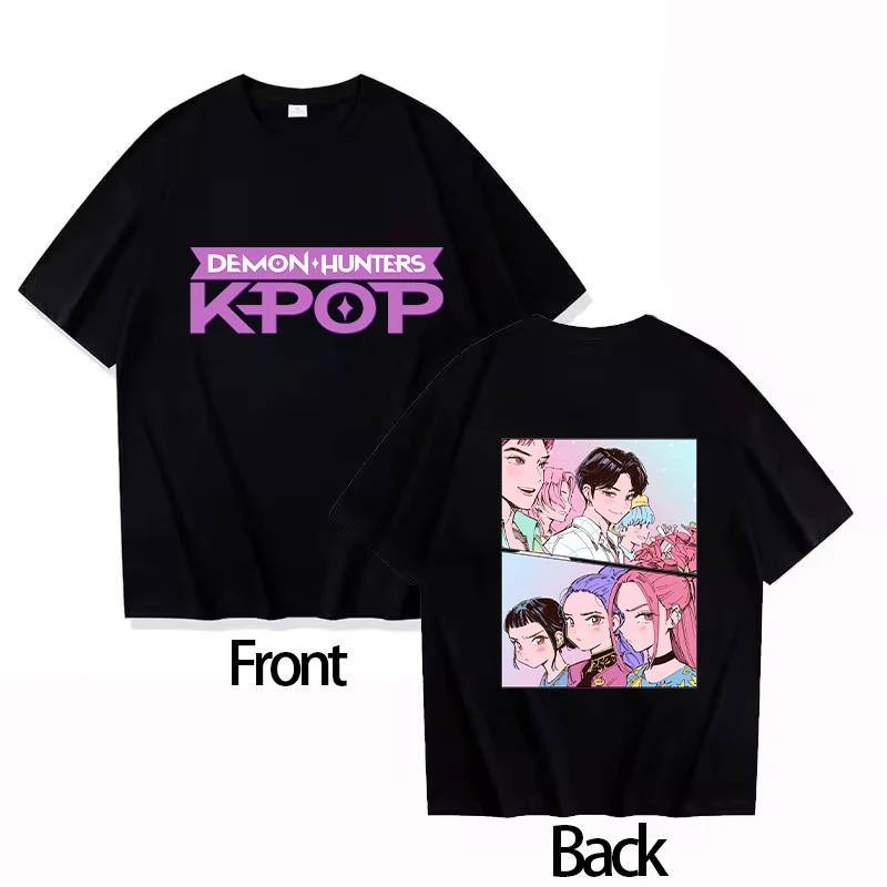 Hot Sale Boys Girls T-shirt Movie KPOP Demon Hunter RUMI O-Neck Women Men Short Sleeve Comfortable Soft Loose Casual Oversized Summer New Tee