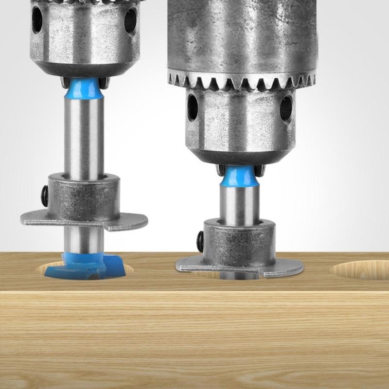 Carbide Tipped Wood Cutter Hinge Hole Opener With Hexagonal Shank For Precise Drilling Control In Furniture Making