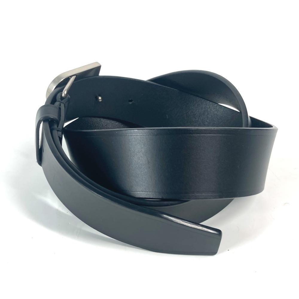 BALENCIAGA 655956 B Buckle Accessories belt Leather Black