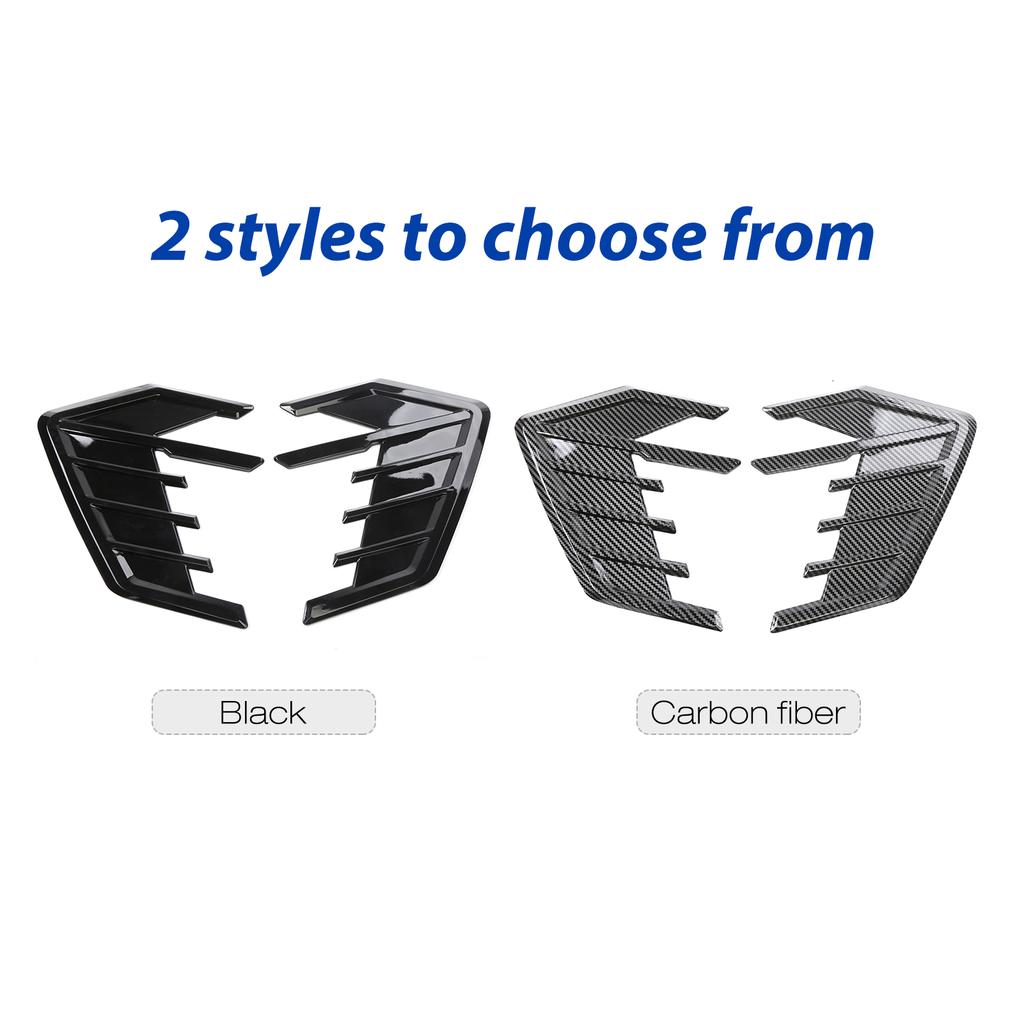 Universal 2pcs Car Fender Side Vents Decor Air Flow Intake Hole Grille Spoiler DIY Style Car Air Flow Intake Vent Hood