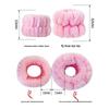 Women's Plush Waterproof Face Washing Wristbands & Hair Tie Set