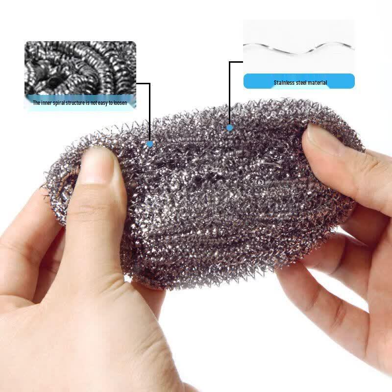 MIAOJIE Metal Scouring Balls with Scouring Pad (4-Pack)
