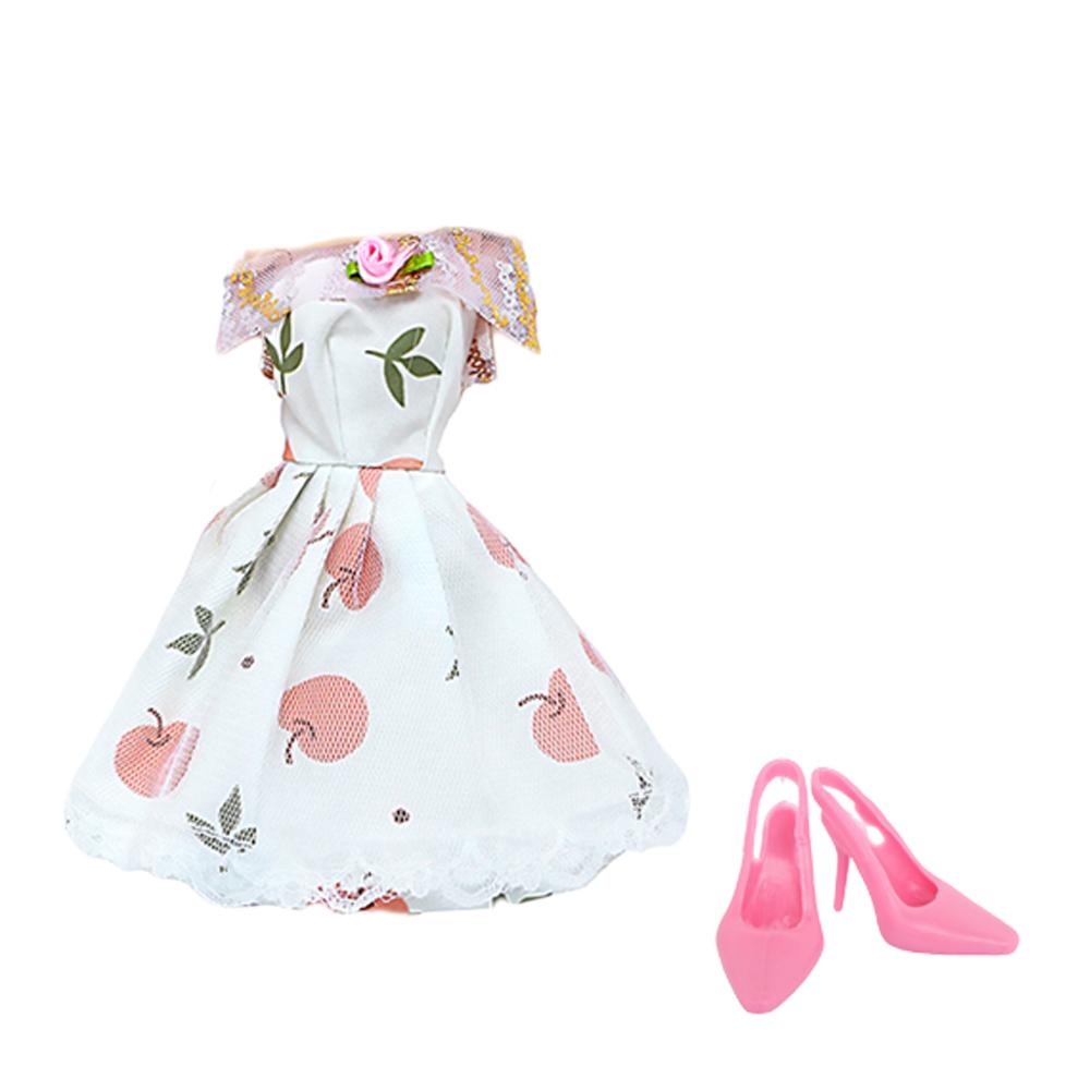 Fashion Doll Dress for Barbie Doll 11.5'' Girl Doll Outfit Tops and Pants with High Heels Shoes Boots Kids Play Gift Accessories Toy