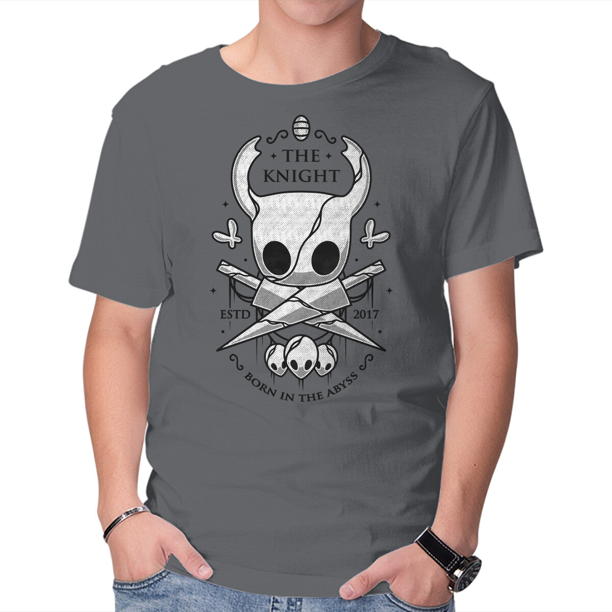 Unisex Crew Neck T-Shirt The Child Of The Abyss Graphic Short Sleeve Casual Tee L