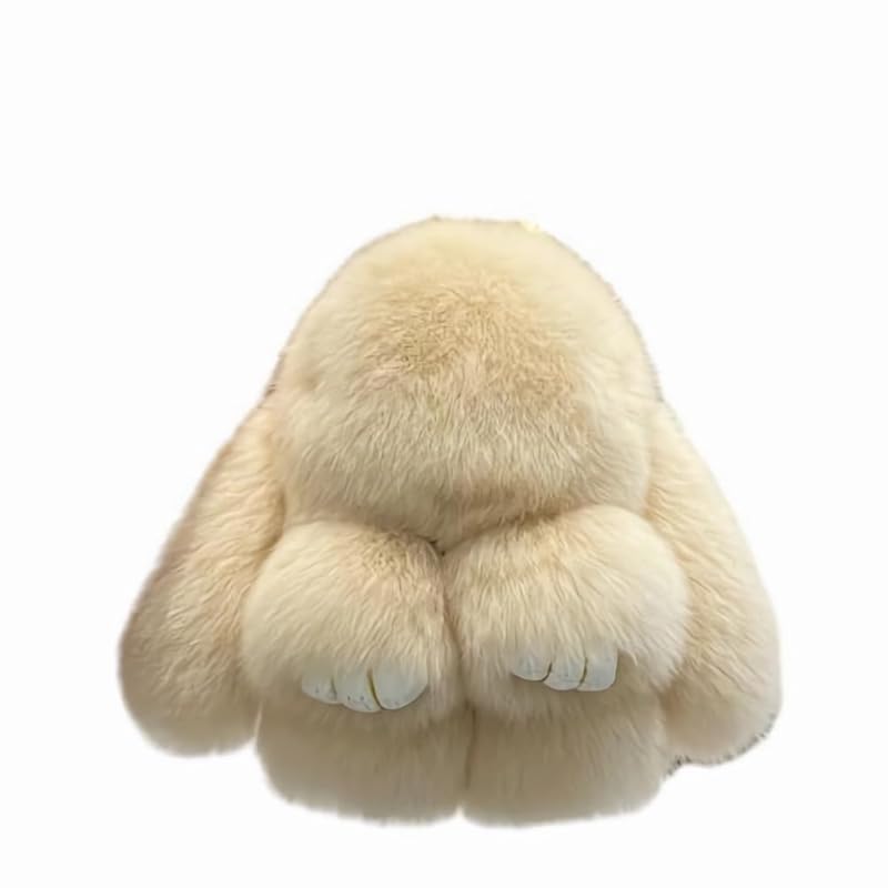 

[SinfoniaA] plush keychain cute rabbit keychain rabbit Fluffy cute fur keychain otter rabbit key ring bag charm Healing goods small accessories (Ocha