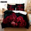 3D Digital - Printed Beautiful Rose - Themed Duvet Cover Set In Queen Size - Fashion Design For Bed Linen