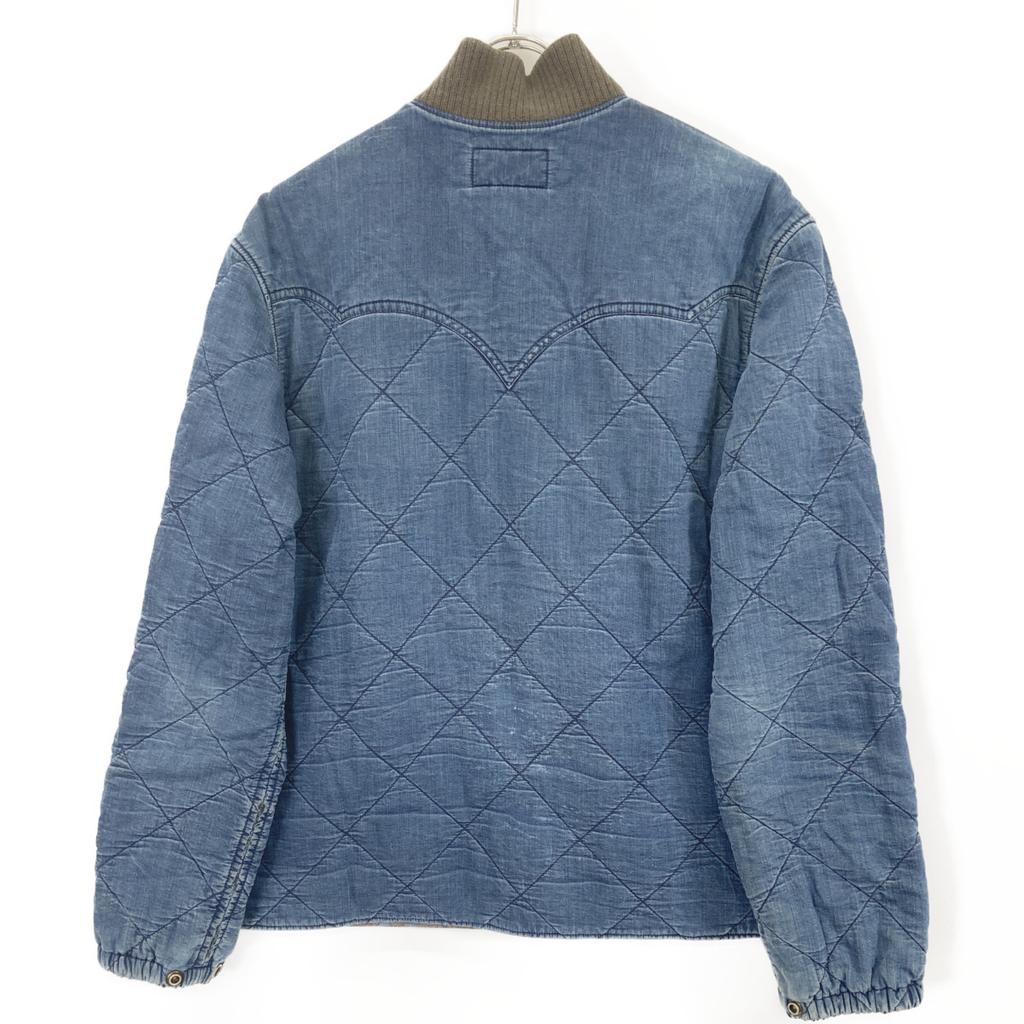 RRL Indigo Denim Quilted Twill Lunch Jacket Jacket M IndigoUsed