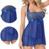Damen Sexy Spitzen-Sling-BH Höschen Mesh Genähte Spitze Anhänger Schmetterling Vierteiliger Split Sexy Anzug