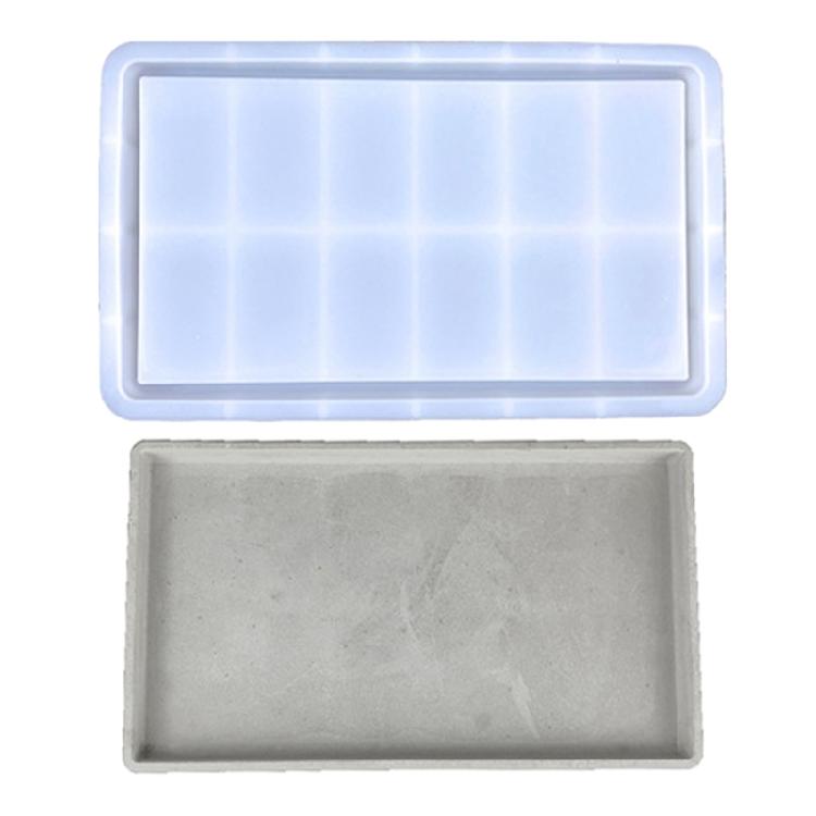 

Stunning Saucer Shape Mould Durable Silicone Mold Square Cups Tray Making Moulds