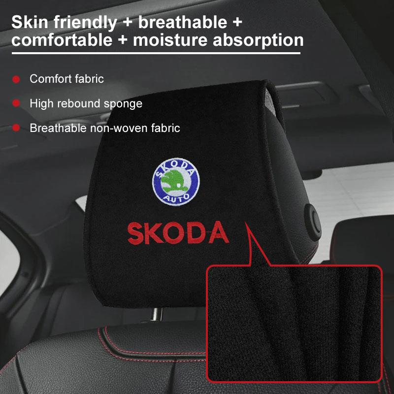 1 dona Avtomobil oʻrindiq orqa bosh suyanchiq yostigʻi chang oʻtkazmaydigan qopqogʻi Skoda Octavia 1 2 3 A4 A5 MK2 Fabia Kamiq Kapoq Kodiaq Rapid SCALA uchun