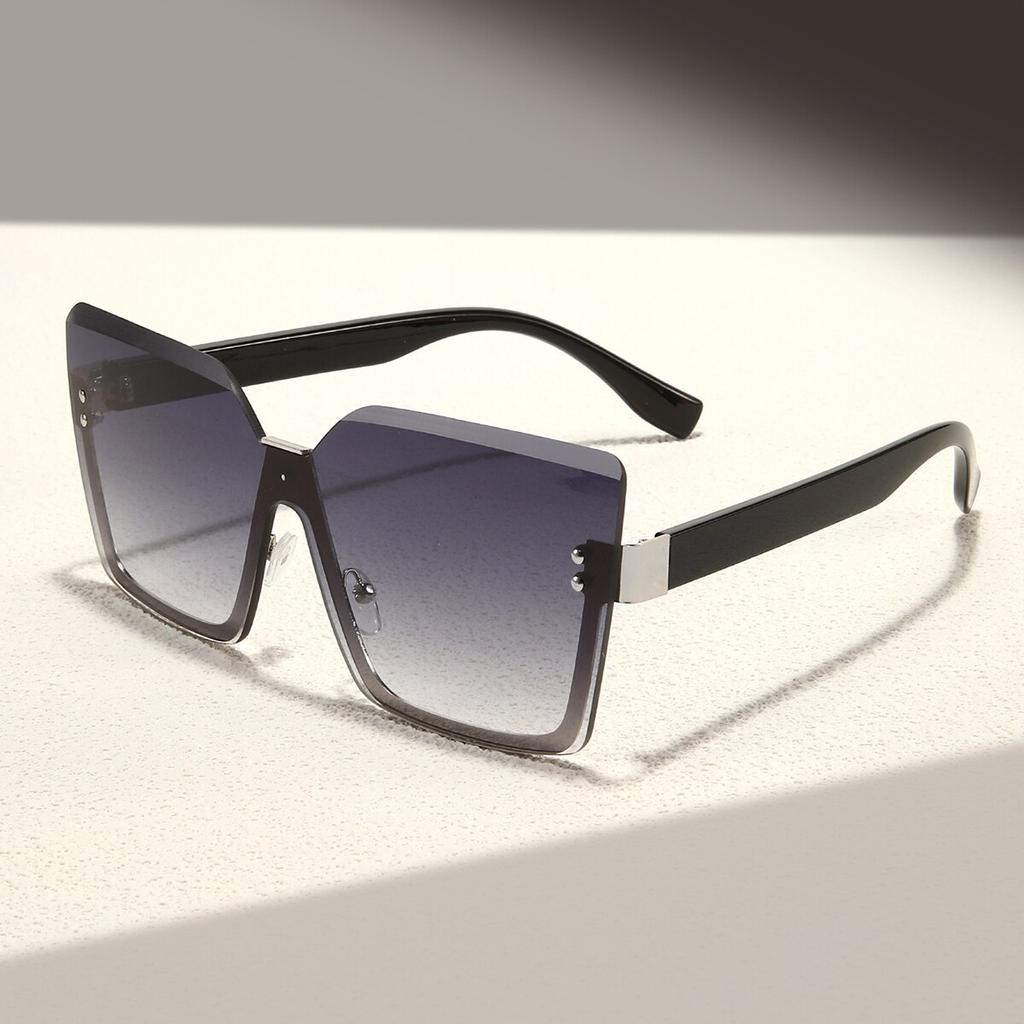 New Large Frame Frameless Gradient Women Fashion Sunglasses Trendy UV Protection