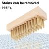 Cleaning Brush with Firm Grip Dry Wet Cleaning Soft Natural Bristles Multifunctional Square Beech Wood Design Cleaning Scrubber