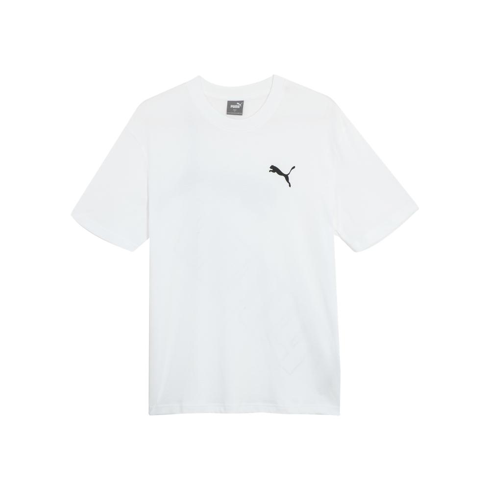 Puma Ess Back Big Logo Short Sleeve T-Shirt Unisex tops White 681936-02