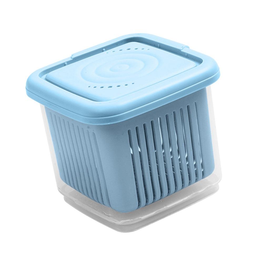Sealing Box Onion Ginger Garlic Container Refrigerator Storage Box Kitchen Storage синий
