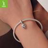 Creative Design S925 Sterling Silver Tooth Pendant Jewelry Accessories Personalized Fashion Diy Bracelet Beaded
