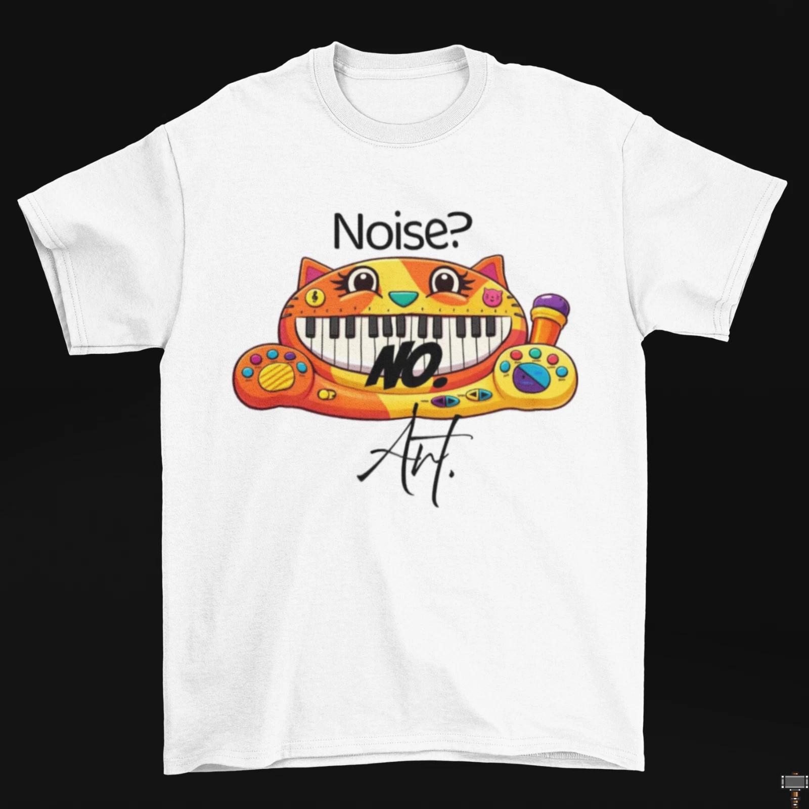 Cat Piano T-Shirt Unisex Adult Cotton Sizes Kitty Music Toy Cute Art Mozart 2026 S