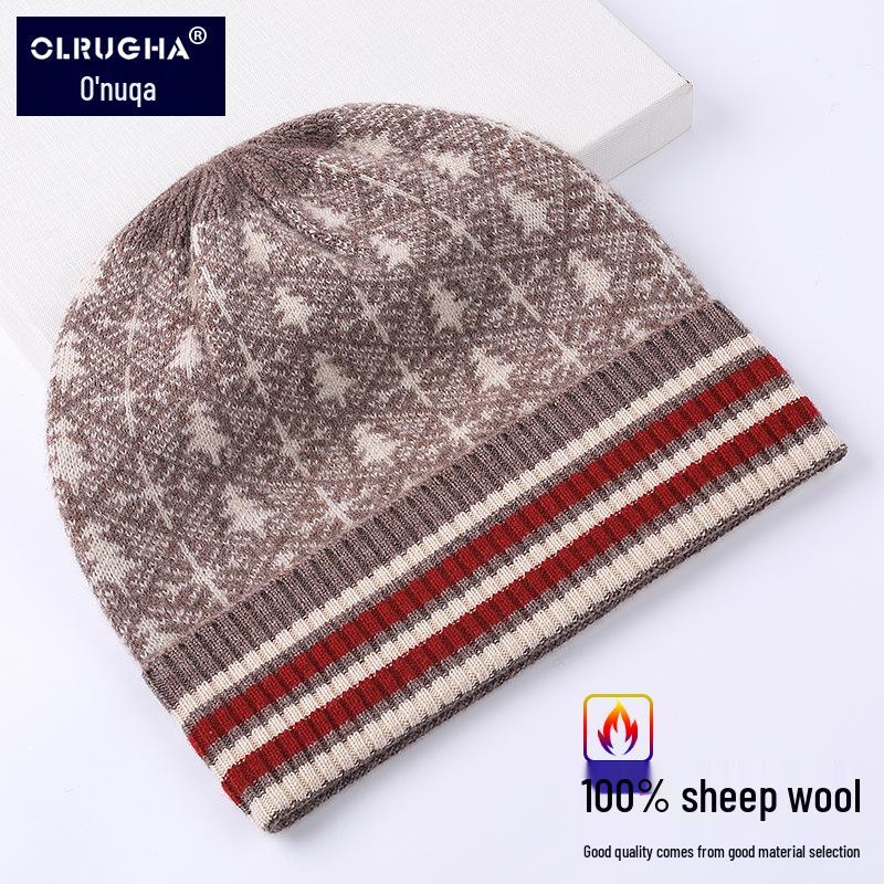 Men's Autumn & Winter Snowflake Knit Cold-Weather Ear Protection Wool Hat