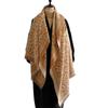 Elegant intellectual style thickened winter shawl women autumn and winter travel versatile multi-functional warm scarf leopard print scarf